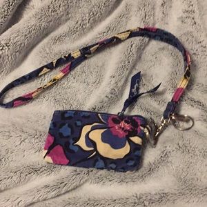 🎃Vera Bradley card holder with lanyard